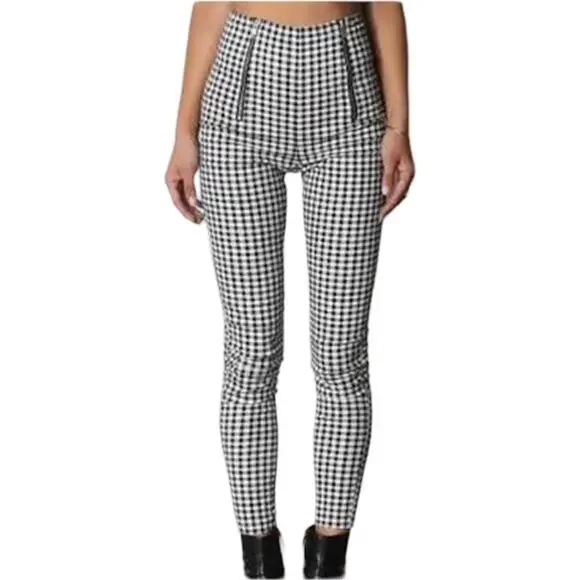 3FOR $50! ๐ I.AM.GIA Miller Gingham Skinny Zipper Pant Sz. S - Picture 3 of 8